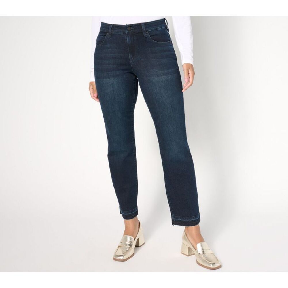 Liverpool Los Angeles Women's Pants Sz 0 Liv Slim Letdown Hem Jean Blue
